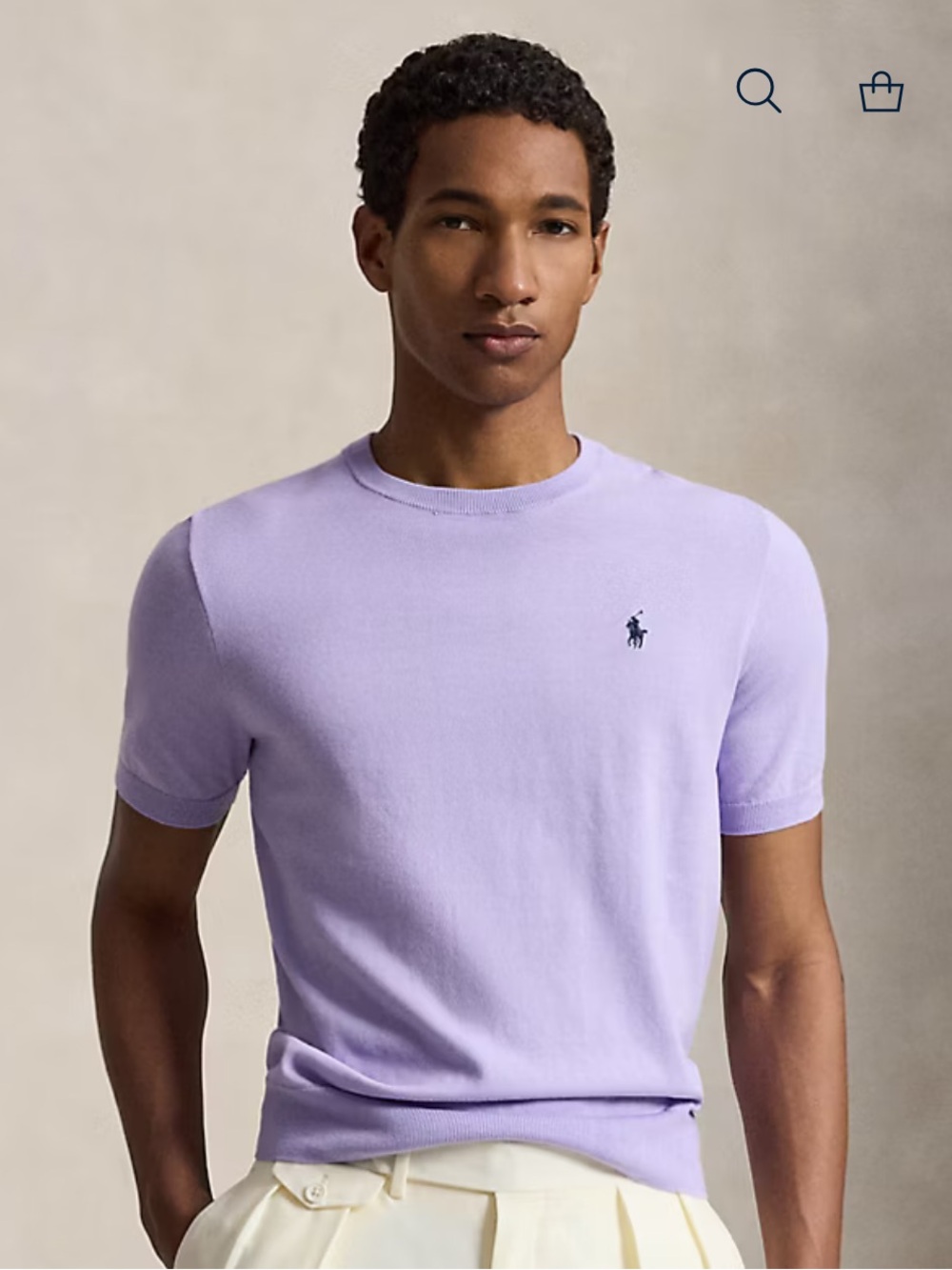 Mens Ralph Lauren Cotton Crew Neck Tee.  Size M